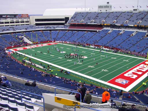 Seat view from section 306 at New Era Field, home of the Buffalo Bills