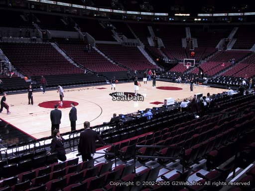 Seat view from section 103 at the Moda Center, home of the Portland Trail Blazers