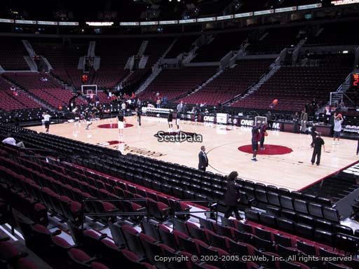 Seat view from section 110 at the Moda Center, home of the Portland Trail Blazers