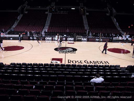 Seat view from section 112 at the Moda Center, home of the Portland Trail Blazers