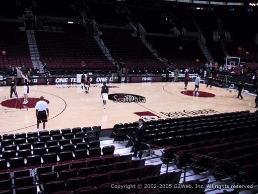 Seat view from section 113 at the Moda Center, home of the Portland Trail Blazers