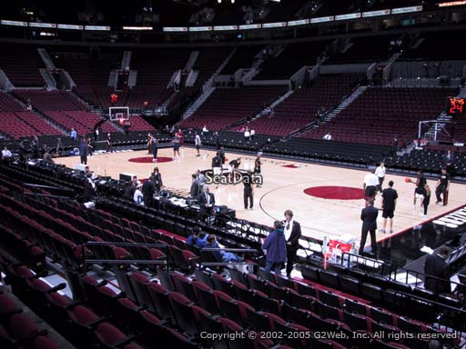 Seat view from section 121 at the Moda Center, home of the Portland Trail Blazers