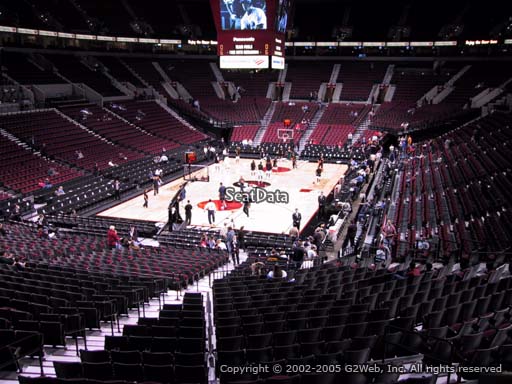 Seat view from section 207 at the Moda Center, home of the Portland Trail Blazers