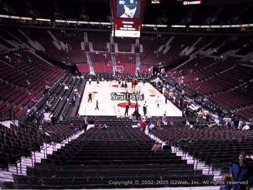 Seat view from section 209 at the Moda Center, home of the Portland Trail Blazers