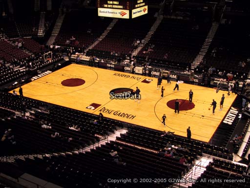 Seat view from section 214 at the Moda Center, home of the Portland Trail Blazers