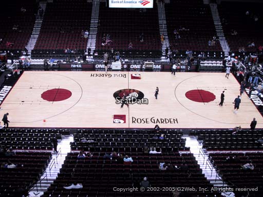 Seat view from section 216 at the Moda Center, home of the Portland Trail Blazers