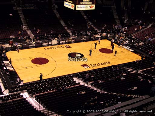 Seat view from section 218 at the Moda Center, home of the Portland Trail Blazers