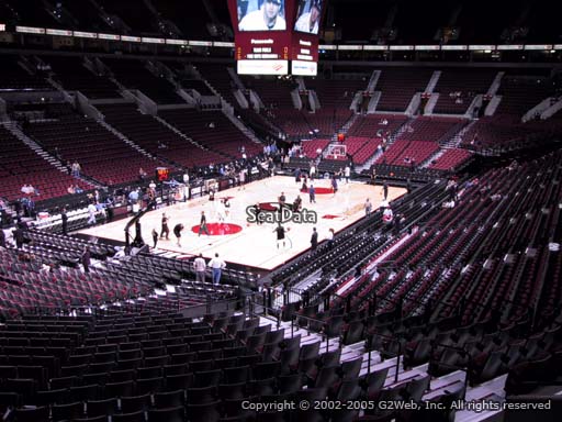 Seat view from section 221 at the Moda Center, home of the Portland Trail Blazers