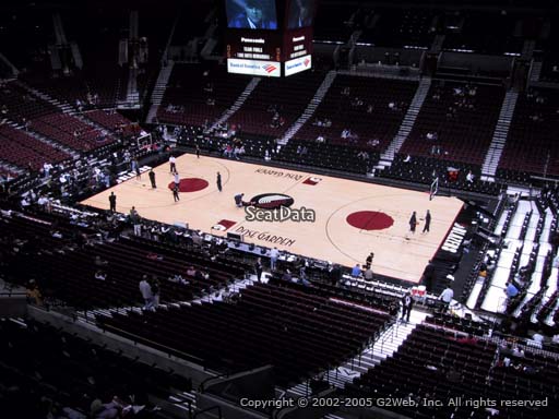 Seat view from section 229 at the Moda Center, home of the Portland Trail Blazers
