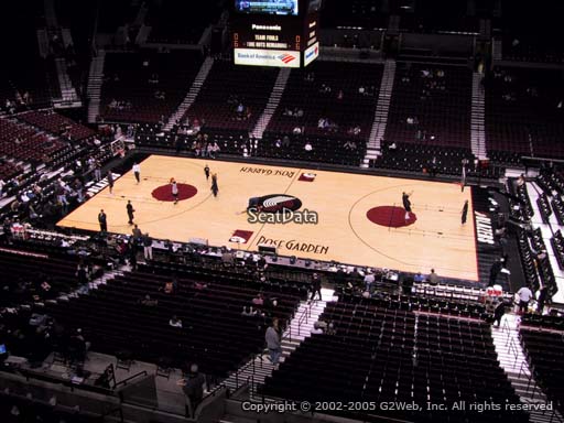 Seat view from section 230 at the Moda Center, home of the Portland Trail Blazers