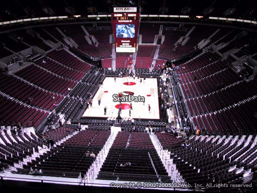 Seat view from section 309 at the Moda Center, home of the Portland Trail Blazers