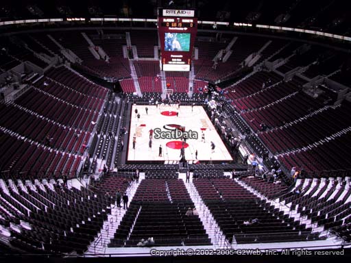Seat view from section 310 at the Moda Center, home of the Portland Trail Blazers