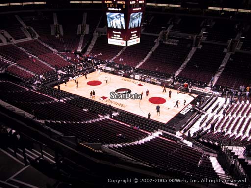 Seat view from section 315 at the Moda Center, home of the Portland Trail Blazers