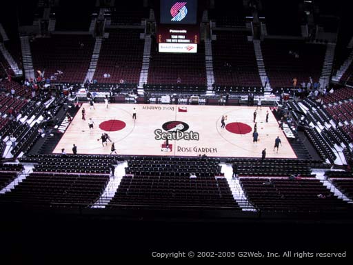 Seat view from section 318 at the Moda Center, home of the Portland Trail Blazers