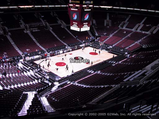 Seat view from section 322 at the Moda Center, home of the Portland Trail Blazers