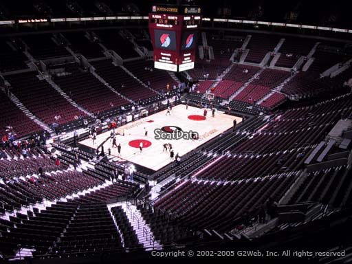 Seat view from section 323 at the Moda Center, home of the Portland Trail Blazers