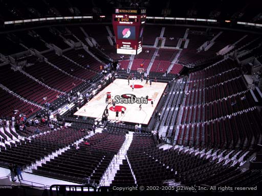 Seat view from section 325 at the Moda Center, home of the Portland Trail Blazers