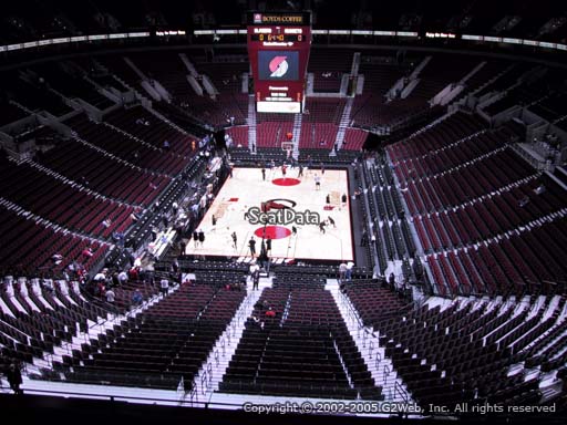 Seat view from section 326 at the Moda Center, home of the Portland Trail Blazers