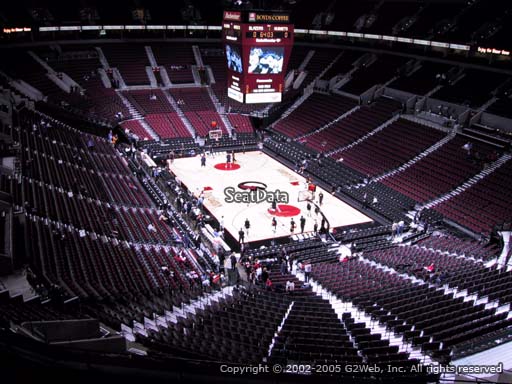 Seat view from section 329 at the Moda Center, home of the Portland Trail Blazers