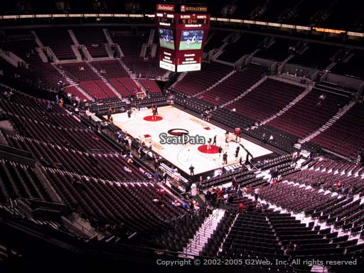 Seat view from section 330 at the Moda Center, home of the Portland Trail Blazers