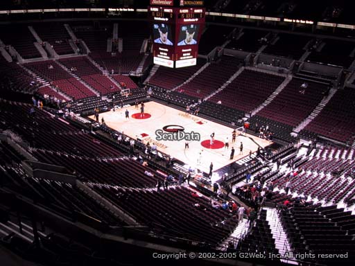 Seat view from section 331 at the Moda Center, home of the Portland Trail Blazers