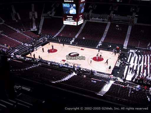 Seat view from section 333 at the Moda Center, home of the Portland Trail Blazers