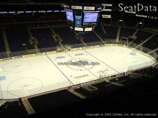 Seat view from section 205 at Nationwide Arena, home of the Columbus Blue Jackets