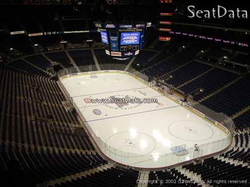 Seat view from section 212 at Nationwide Arena, home of the Columbus Blue Jackets