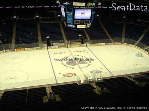 Seat view from section 218 at Nationwide Arena, home of the Columbus Blue Jackets