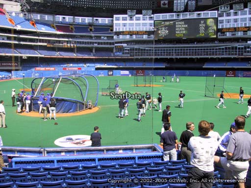 Seat view from section 120 at the Rogers Centre, home of the Toronto Blue Jays.