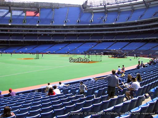 Seat view from section 130B at the Rogers Centre, home of the Toronto Blue Jays.