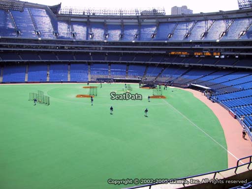 Seat view from section 240 at the Rogers Centre, home of the Toronto Blue Jays.