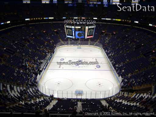 Seat view from section 328 the Enterprise Center, home of the St. Louis Blues
