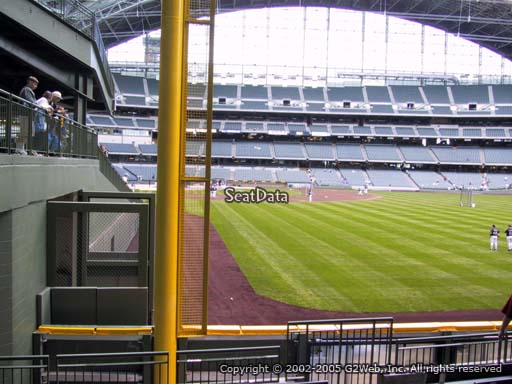Seat view from section 105 at Miller Park, home of the Milwaukee Brewers