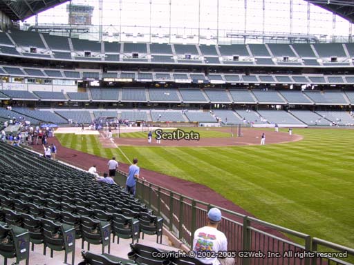Seat view from section 106 at Miller Park, home of the Milwaukee Brewers