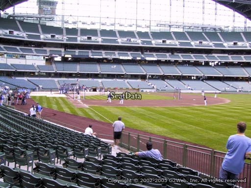 Seat view from section 107 at Miller Park, home of the Milwaukee Brewers