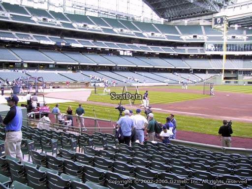 Seat view from section 111 at Miller Park, home of the Milwaukee Brewers