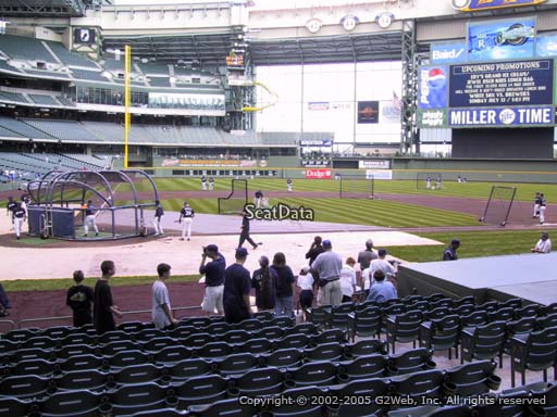 Seat view from section 115 at Miller Park, home of the Milwaukee Brewers