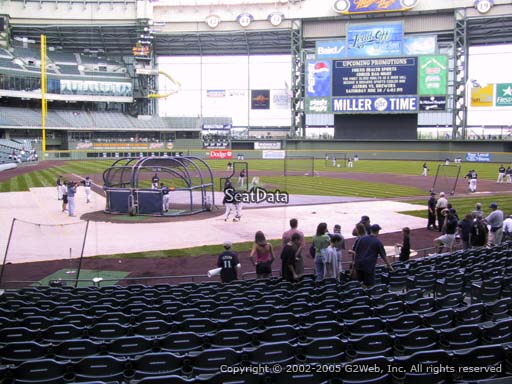 Seat view from section 116 at Miller Park, home of the Milwaukee Brewers