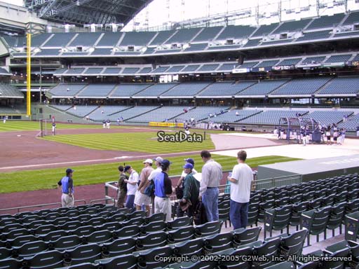 Seat view from section 124 at Miller Park, home of the Milwaukee Brewers