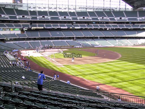Seat view from section 207 at Miller Park, home of the Milwaukee Brewers