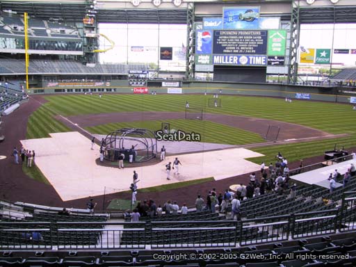 Seat view from section 217 at Miller Park, home of the Milwaukee Brewers