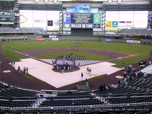 Seat view from section 218 at Miller Park, home of the Milwaukee Brewers