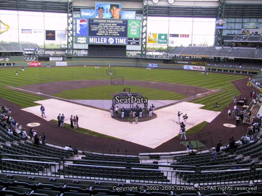 Seat view from section 219 at Miller Park, home of the Milwaukee Brewers