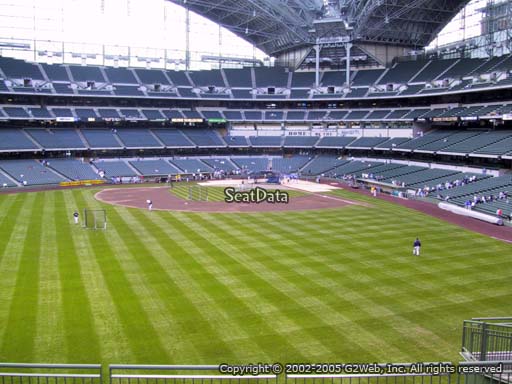 Seat view from section 238 at Miller Park, home of the Milwaukee Brewers
