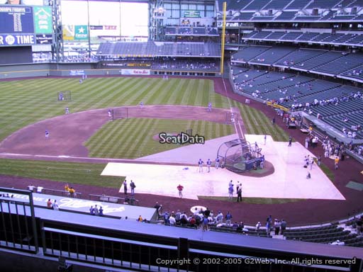 Seat view from section 336 at Miller Park, home of the Milwaukee Brewers