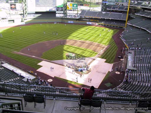 Seat view from section 423 at Miller Park, home of the Milwaukee Brewers