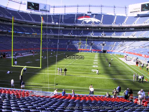 Seat view from section 131 at Sports Authority Field at Mile High Stadium, home of the Denver Broncos