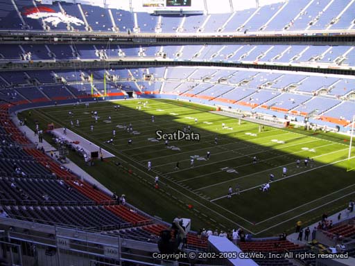 Seat view from section 300 at Sports Authority Field at Mile High Stadium, home of the Denver Broncos