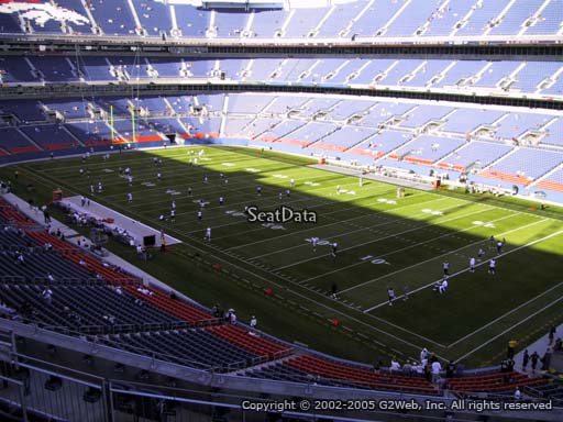 Seat view from section 301 at Sports Authority Field at Mile High Stadium, home of the Denver Broncos